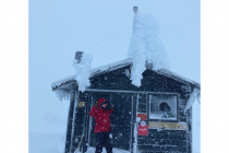 Haliday hut after snow